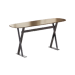 Table console ovale avec base en X