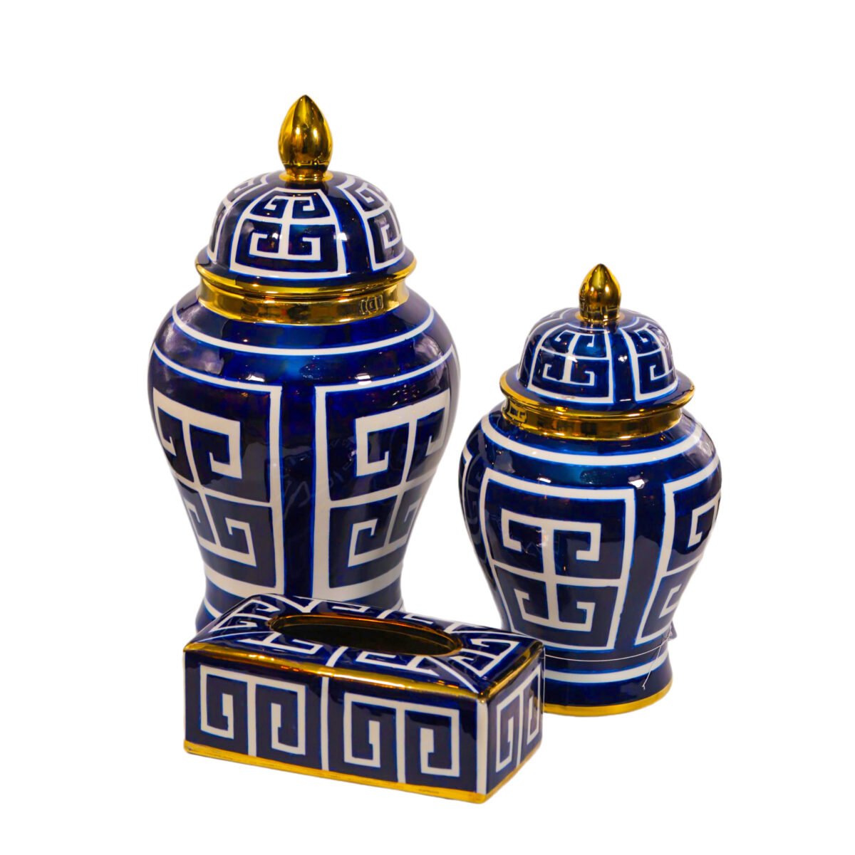 VASE CERAMIQUE BLEU GM – Image 2