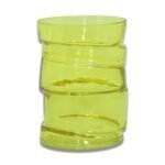 Vase en verre jaune