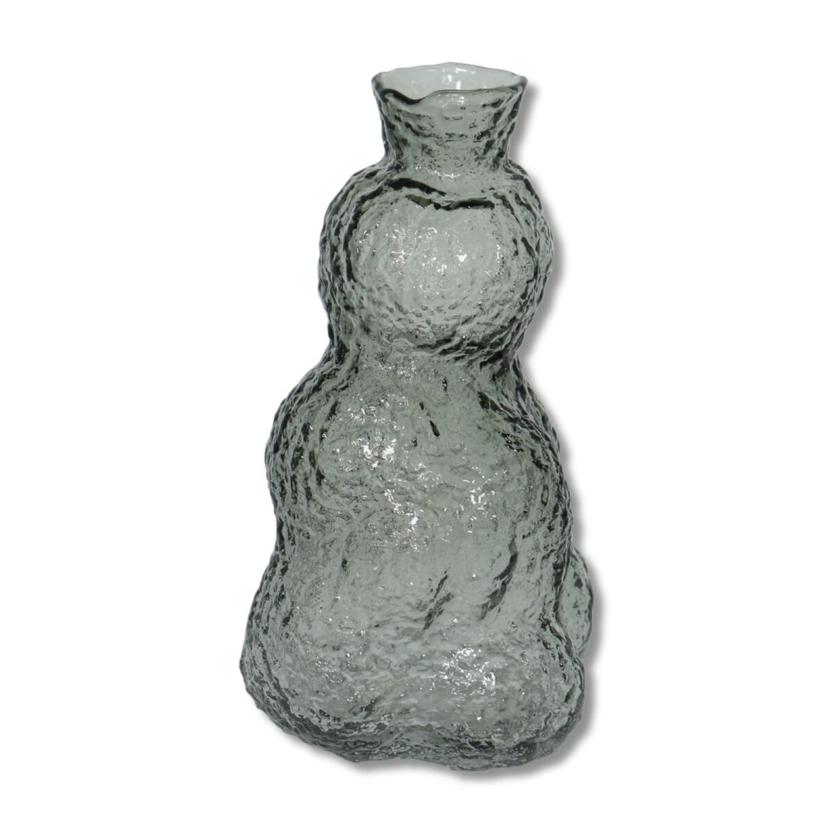 VASE EN VERRE GRIS – Image 1