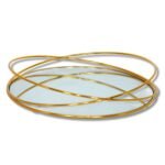 Plateaux miroirs set de 2 ronds