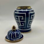 Vase en ceramique bleu pm