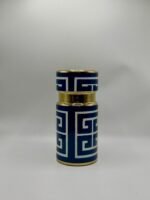 Vase en ceramique bleu mm