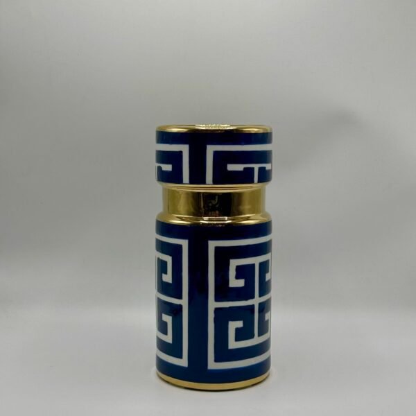 Vase en ceramique bleu mm