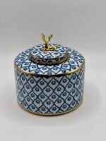 Vase en ceramique bleu pm