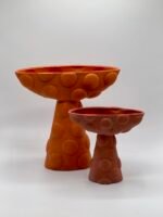 Vase en ceramique orange gm – Image 2