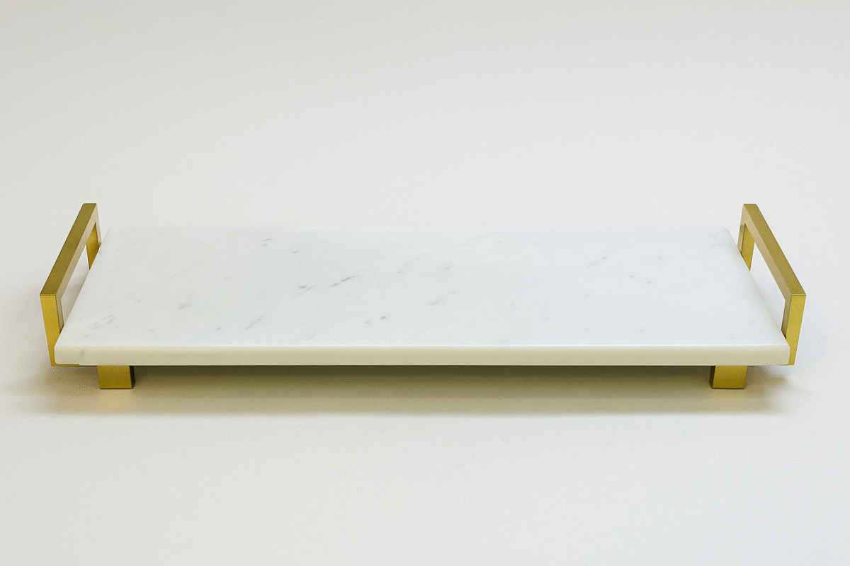 Plateau en marbre blanc gm – Image 1