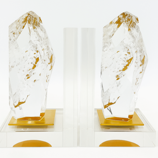 Serre-livres en cristal