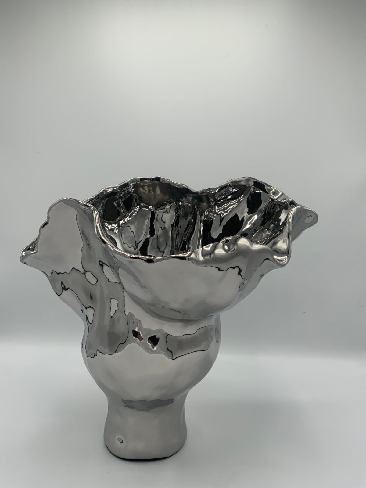 Vase en ceramique argent pm – Image 1