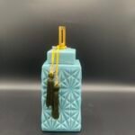 Vase Carré Bleu Turquoise – Céramique Moderne