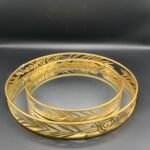 Plateau mirroir rond dore