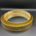 Plateaux Ronds Dorés avec Fond Miroir