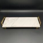 Plateau en marbre blanc pm