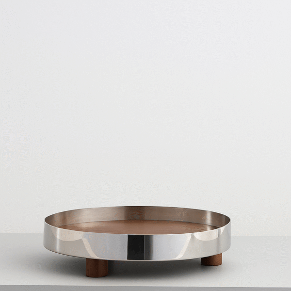 Plateau rond en inox pm
