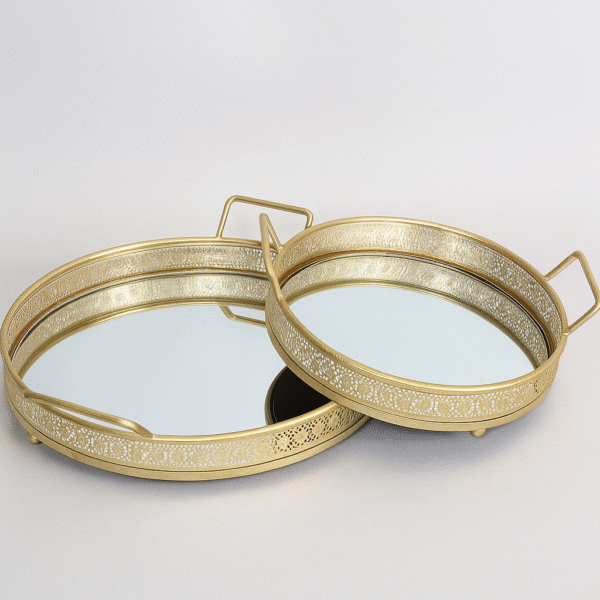 Plateau miroir set de deux
