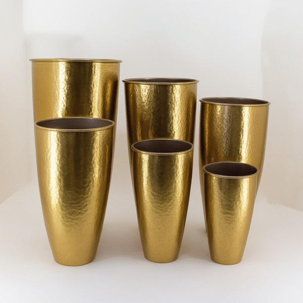 Cache-pot set de 6 dore