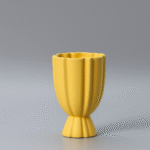 Vase en ceramique jaune