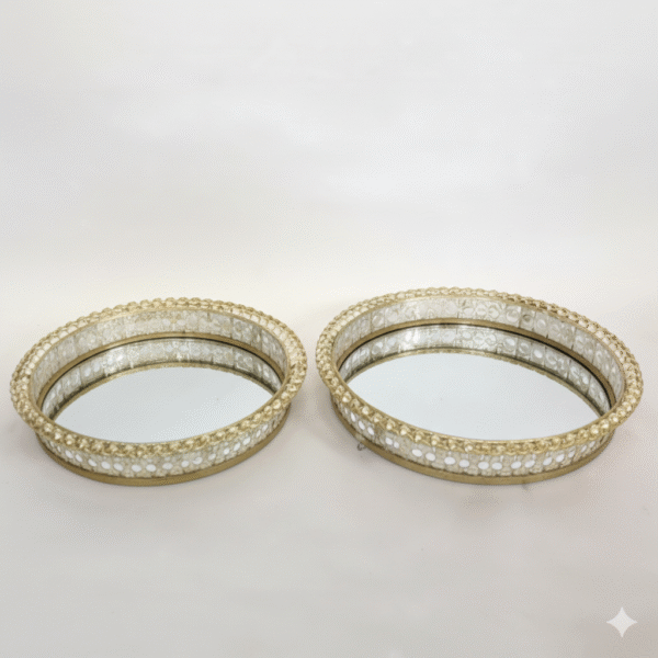 Plateau mirroir set de 2