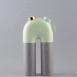 Vase en céramique vert/gris