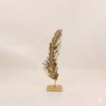 Bougeoir plume dorée