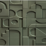 Tableau vert-gris mat et uni