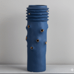 Vase en ceramique bleu
