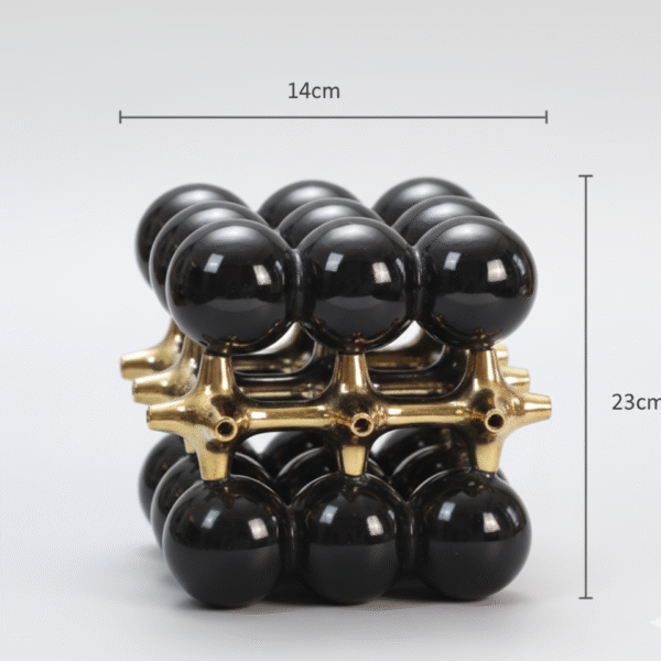 Decoration de table noir/dore