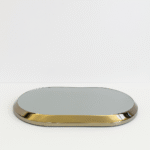 Plateau ovale argenté