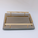 Plateau rectangulaire argenté pm