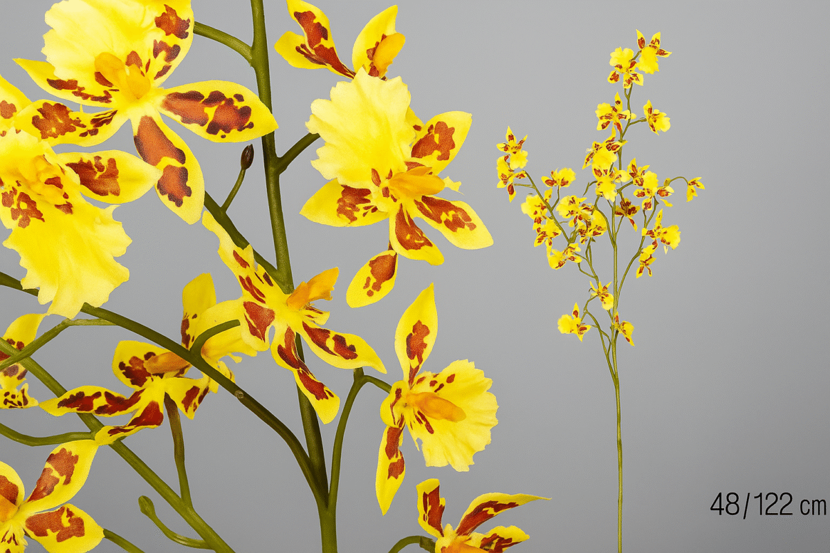 Plante Orchidée jaune artificielle – Image 1