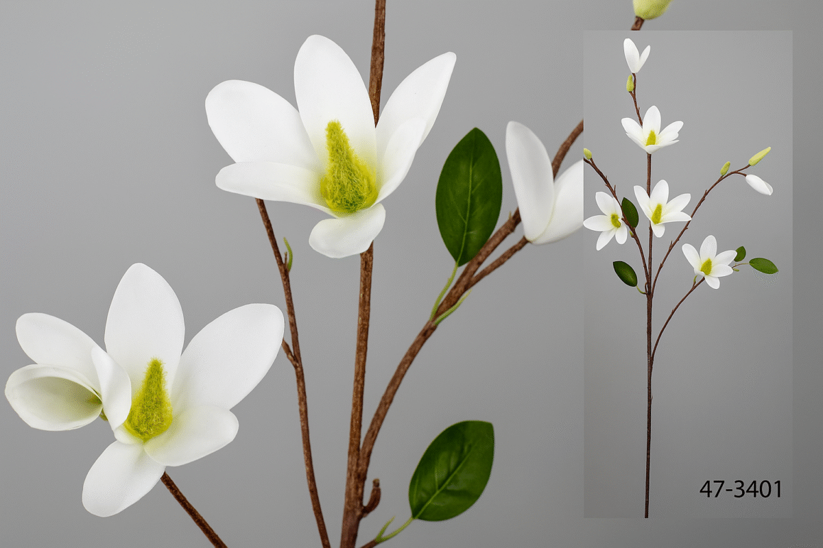Plante artificielle Magnolia japónica blanche – Image 1
