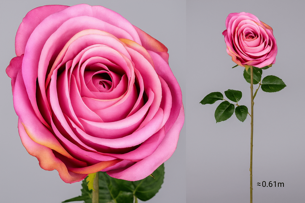 Rose mauve artificielle – Image 1