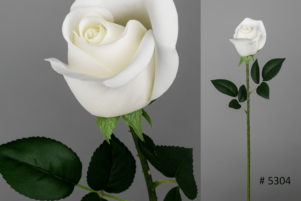 Rose blanche Capulla artificielle – Image 1