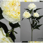 Pivoine artificielle blanche