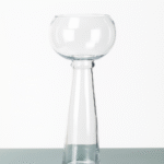 Vase en verre transparent
