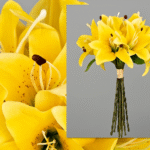 Roses Lilium Amarillo artificielle