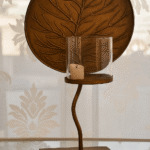 Bougeoir a la forme d’une feuille