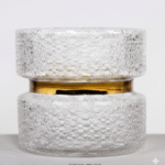 Vase en verre transparent et givré