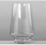 Vase en verre transparent