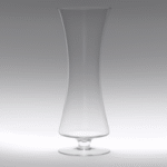 Vase en verre transparent