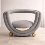 Fauteuil en gris clair
