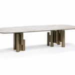 Table en céramique blanche