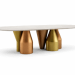 Table à manger rectangulaire en marbre