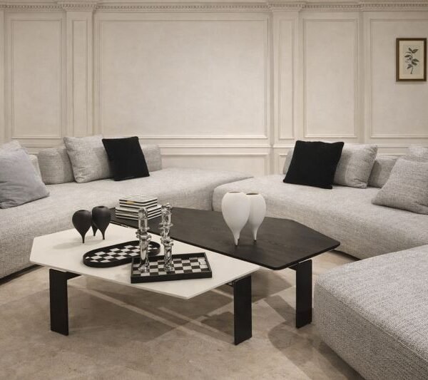 salon se compose de 4 pièces