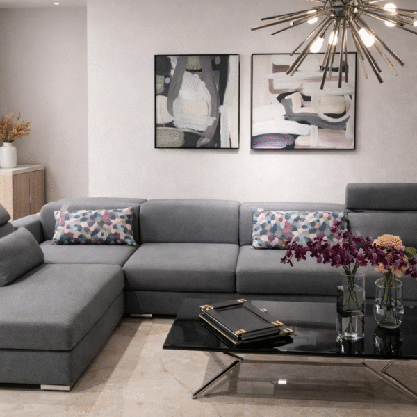 Salon d’angle spacieux