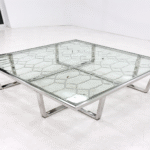 Table basse abeille argenté