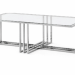 Table basse argent