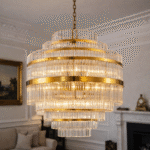 Lustre en verre transparent