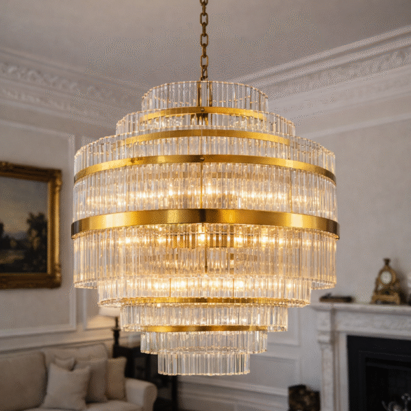 Lustre en verre transparent