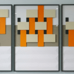 Tableau triptyque abstrait